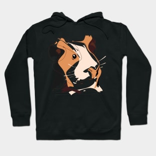 Guinea pig head minimal art, cute cavy Hoodie